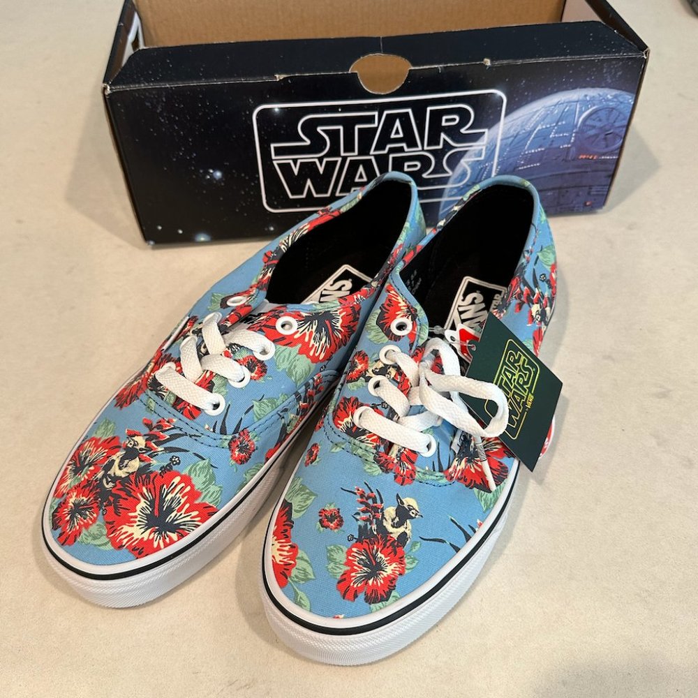 RARE! NWT! Vans x Star Wars YODA ALOHA Shoes Women - Size 7